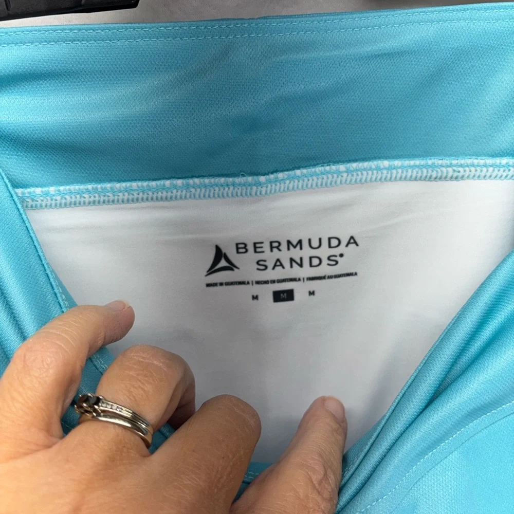 NWT Ladies BERMUDA SANDS Turquoise Pull On Knit GOLF SKORT -‎ M